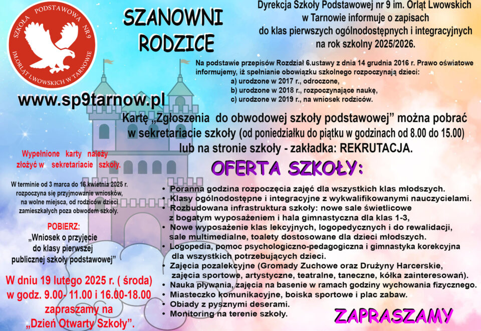 Rekrutacja na rok szkolny 2025/2026